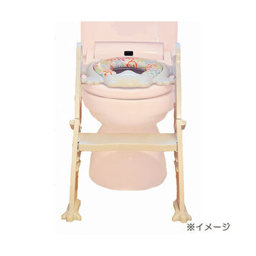 リトルプリンセス かえるのふかふかステップ式トイレトレーナー ホワイト【送料無料 沖縄・一部地域を除く】